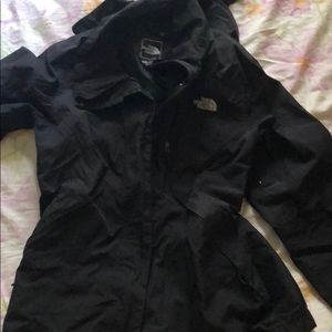 Northface black rain jacket